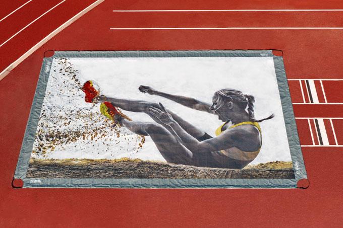 Overtræk til længdespringrav